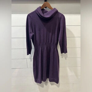 Victor Alfari Purple Wool Dress- size Medium